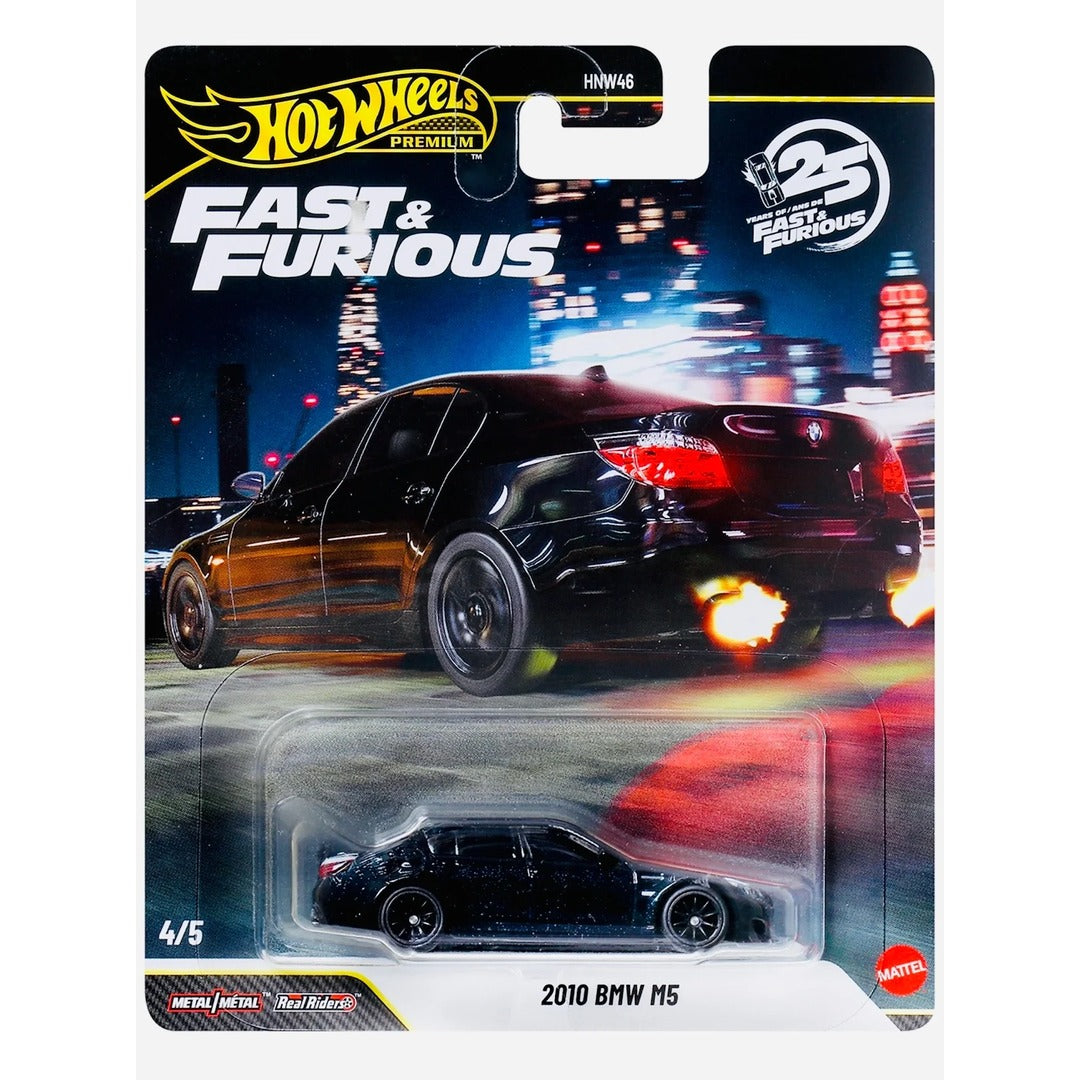 Hot Wheels Premium Fast & Furious 2010 BMW M5 1:64 diecast model blister card packaging
