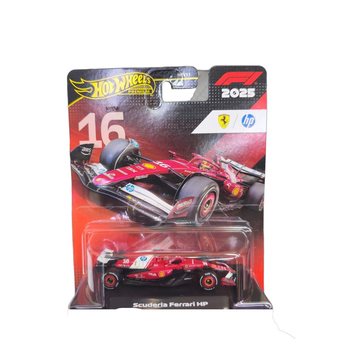 Hot Wheels Premium F1 2025 Scuderia Ferrari HP #16 die-cast car, additional square image