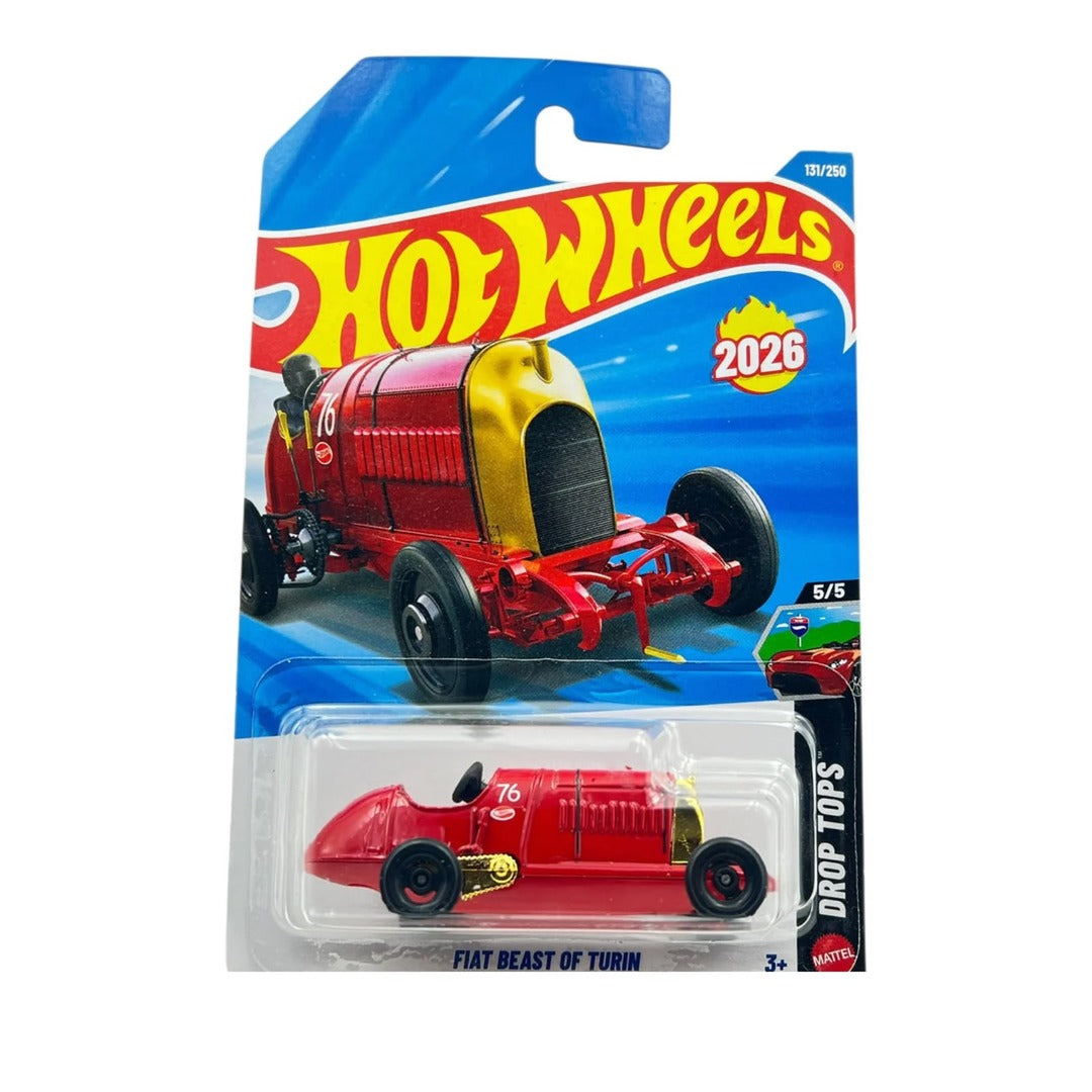 Hot Wheels Imported Fiat Beast of Turin Drop Tops 1:64 Diecast Model Car