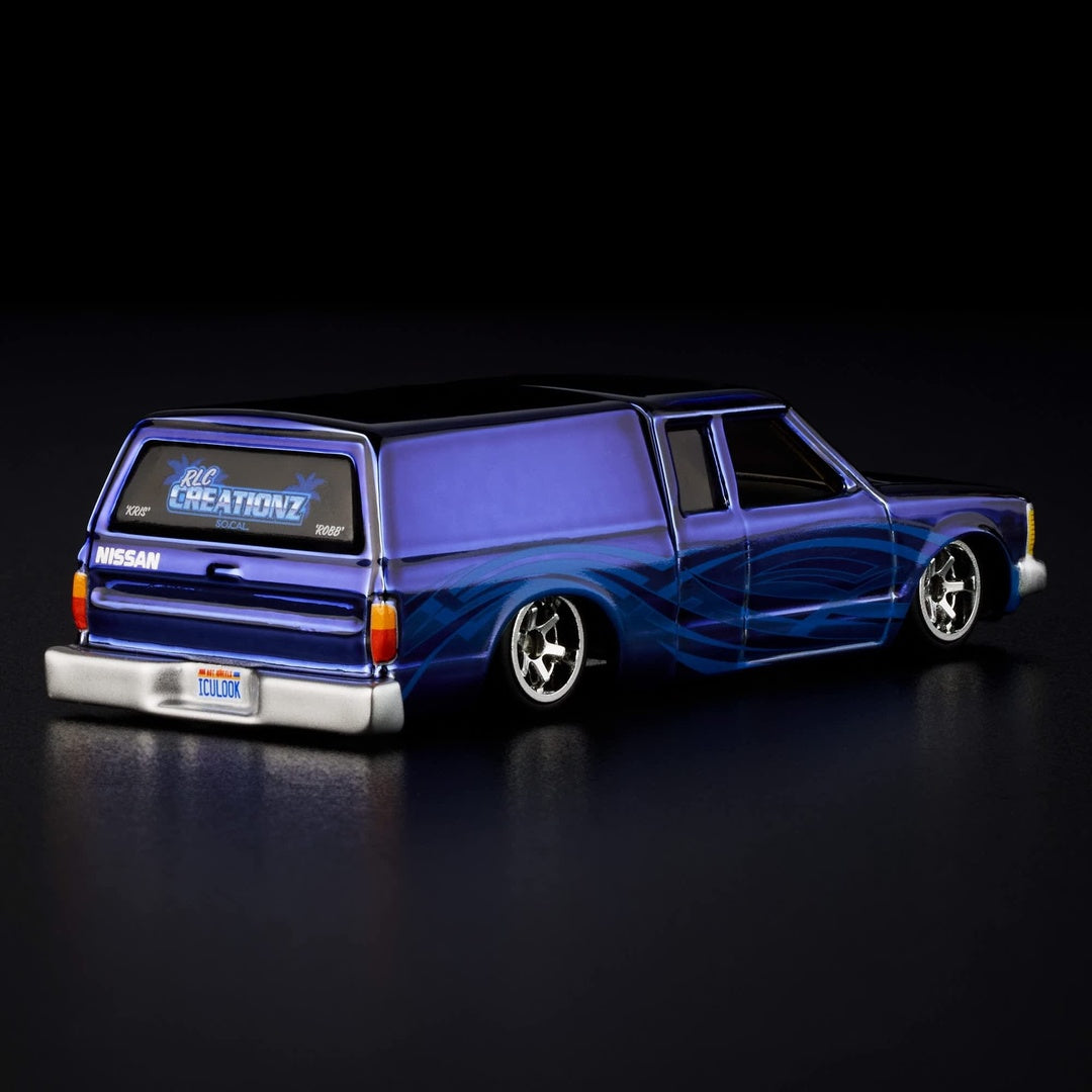 Hot Wheels RLC 1986 Nissan 720 King Cab 1:64 Diecast Model Car - Rear Top-Down View