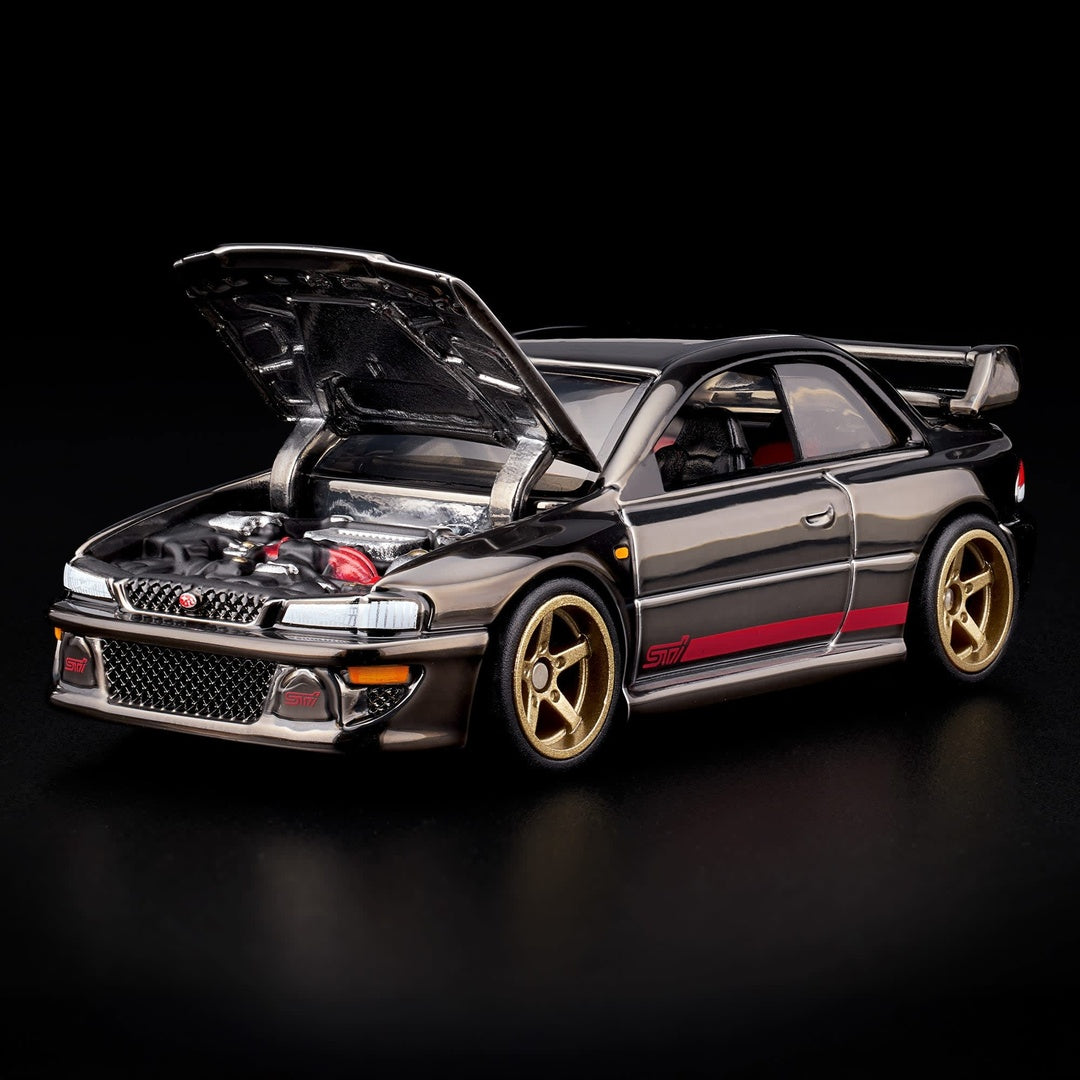 Hot Wheels Red Line Club '98 Subaru Impreza WRX STi 1:64 Diecast Model Car - Opening Doors Engine Bay