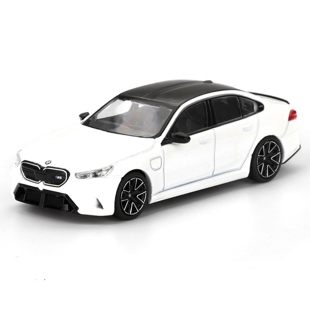Mini GT BMW M5 Alpine White 1:64 Scale Diecast Model Car Collectible (Blister Pack)