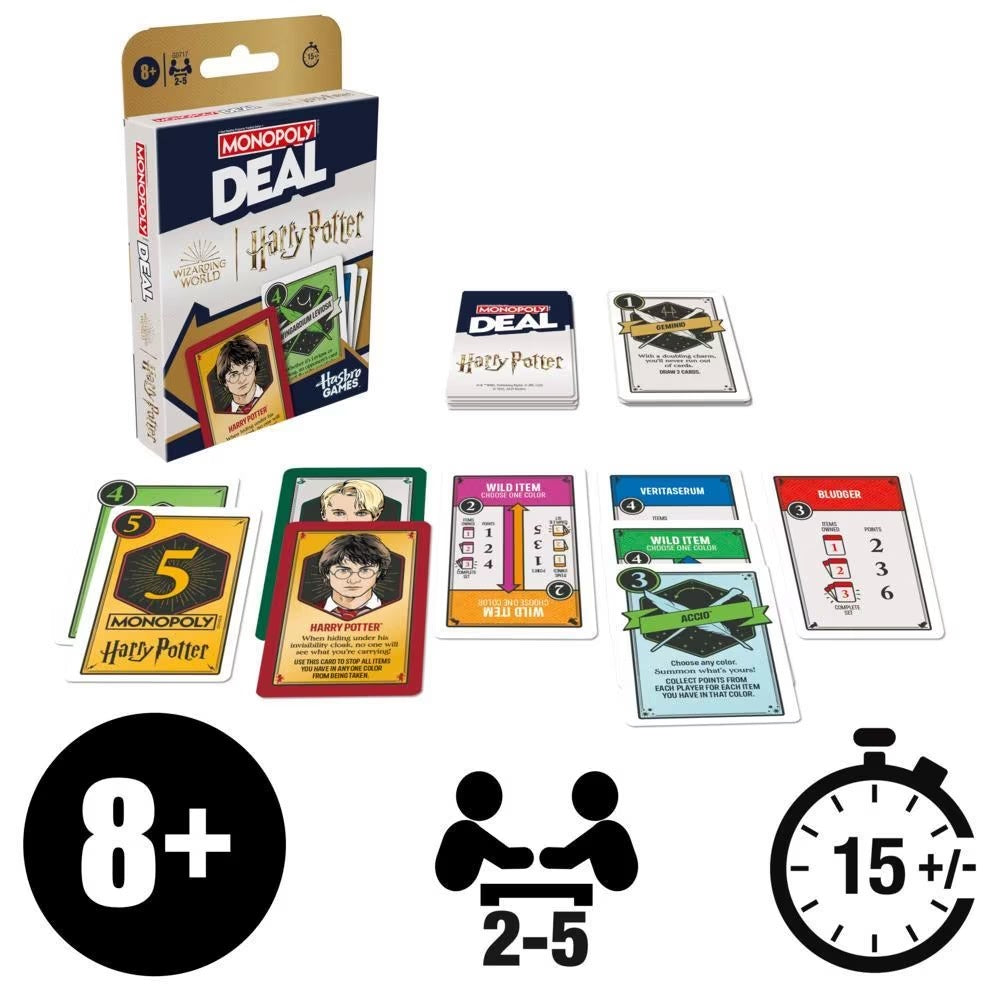 Hasbro Official Monopoly Deal Harry Potter Card Game