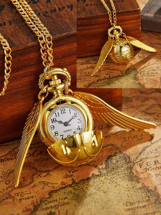 Golden Snitch Pocket Watch With Chain -  No Cod Allowed On this Product - Prepaid Orders Only