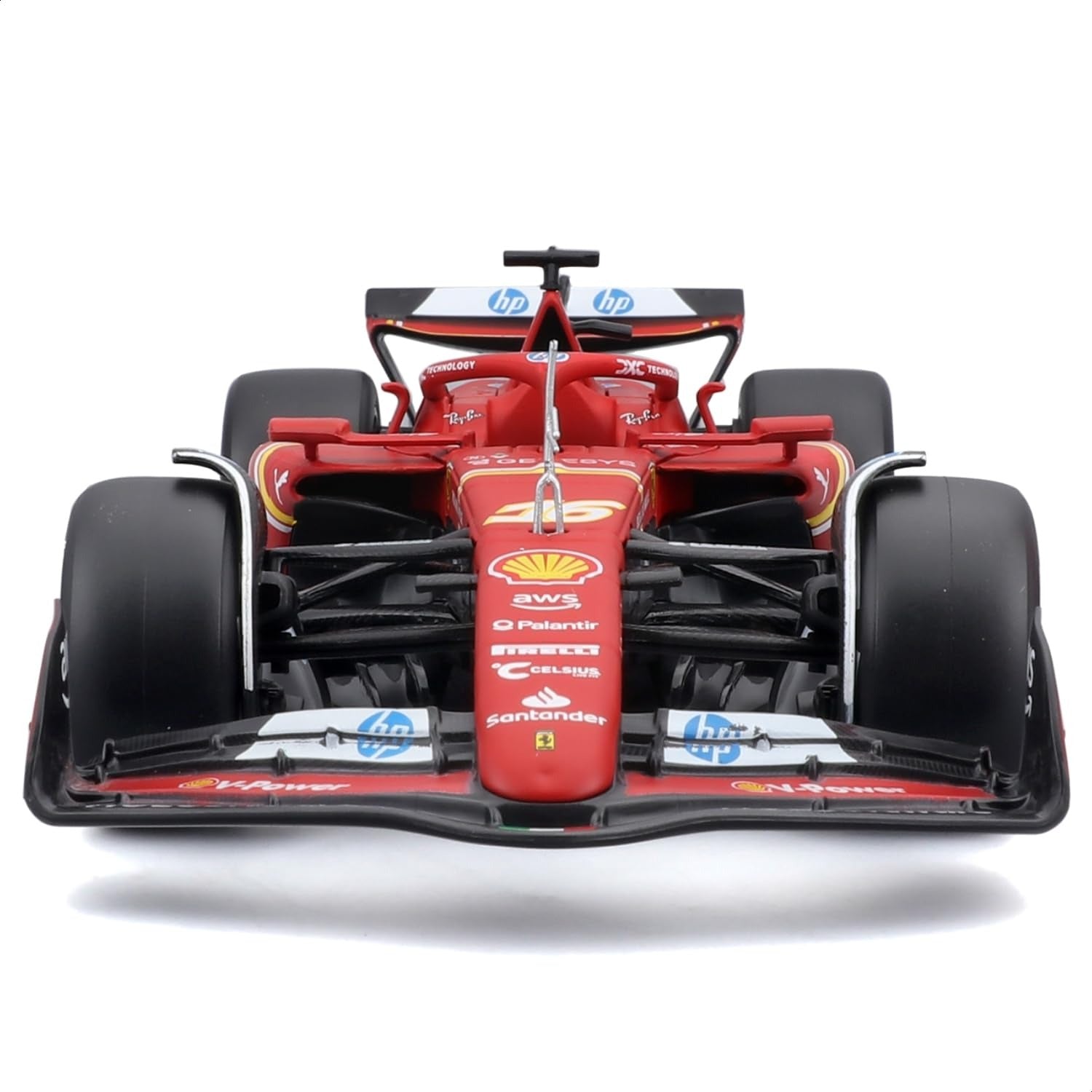 Bburago Ferrari SF-24 Charles Leclerc #16 1:24 Diecast F1 Model Car with Driver Figure
