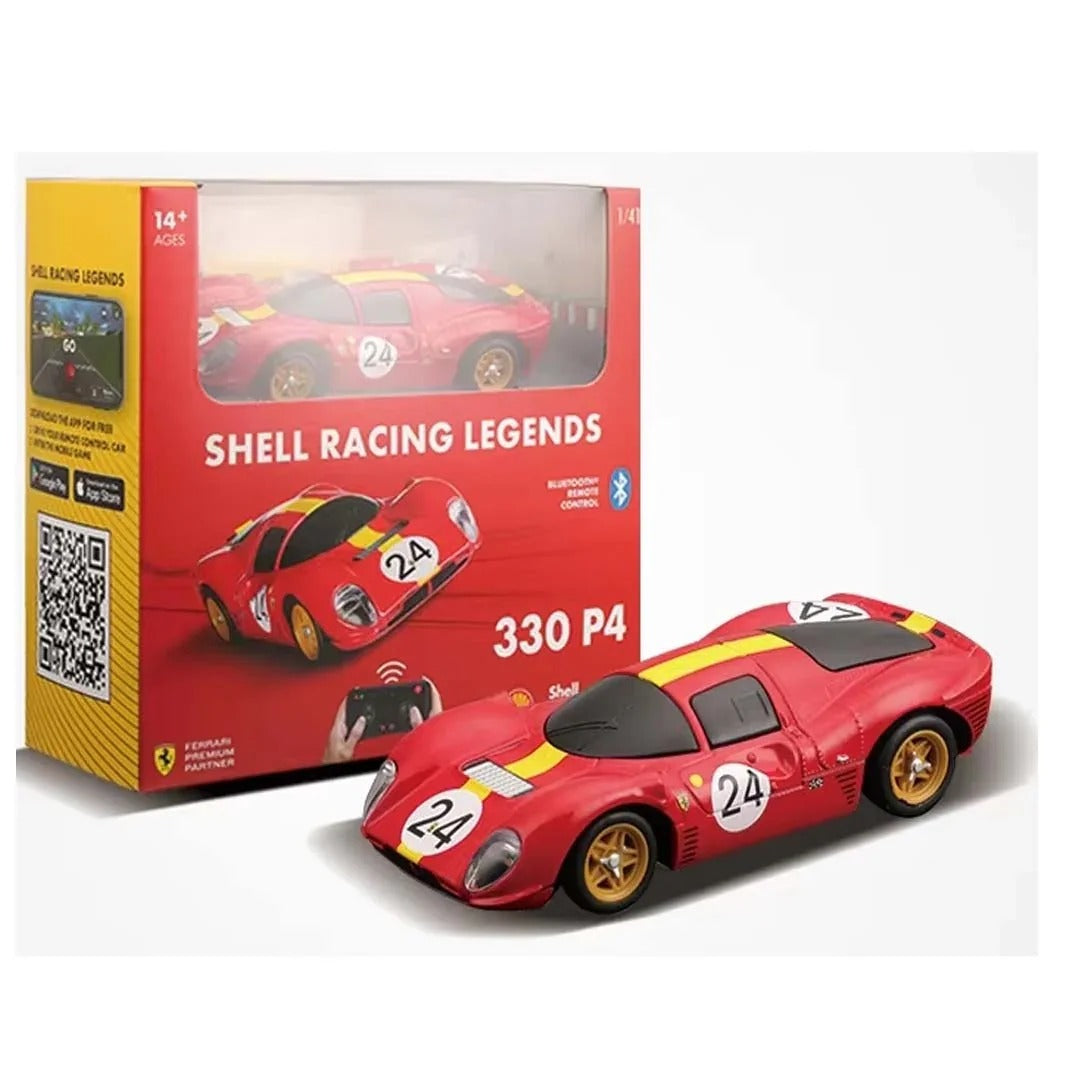 Bburago Ferrari Shell Racing Legends Ferrari 330 P4 1:41 Scale Bluetooth Remote Control Car – Smartphone Controlled