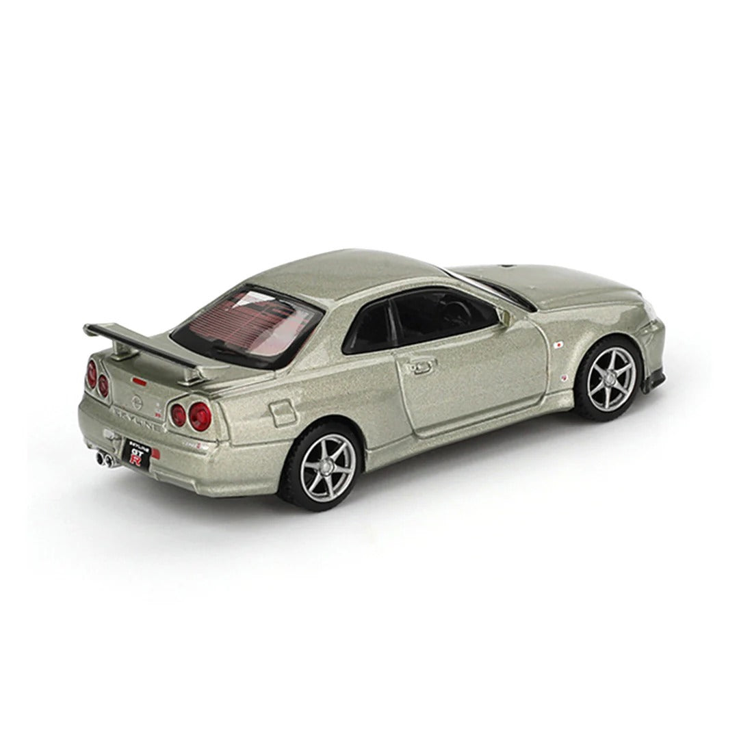 Mini GT Code 1003 Nissan Skyline GT-R (R34) V-Spec II Nur Millennium Jade