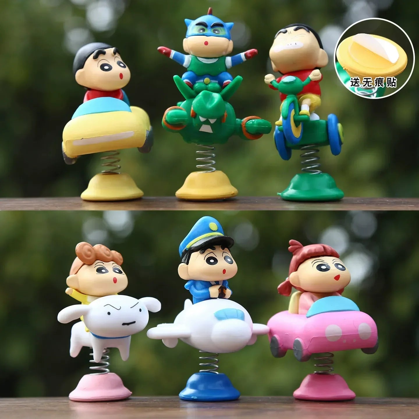 Shin Chan Spring Dashboard Bobble Head Figurine Set (6 Designs)