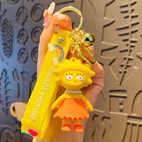 Simpsons Silicon 3D Keychain with Bagcharm and Strap (Select From Drop Down Menu)