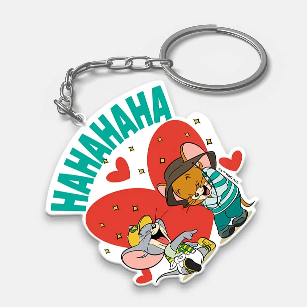 Tom And Jerry Chuckle Away Acrylic Keychain