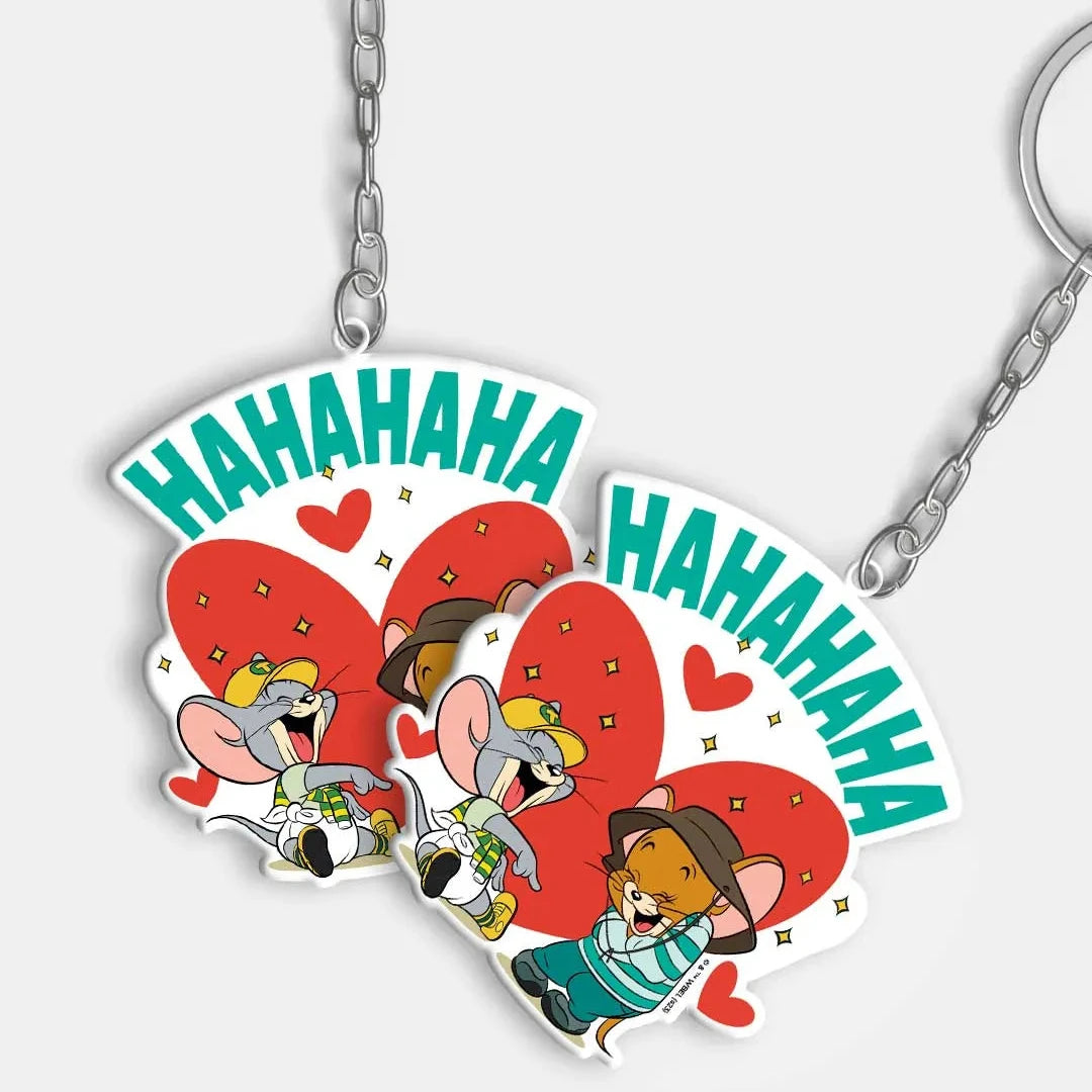 Tom And Jerry Chuckle Away Acrylic Keychain