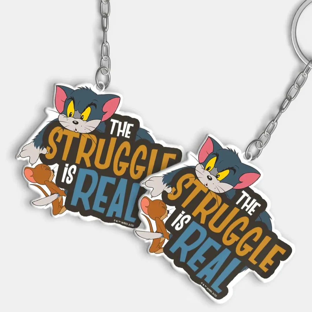 Tom And Jerry - The Struggle Is Real Acrylic Keychain