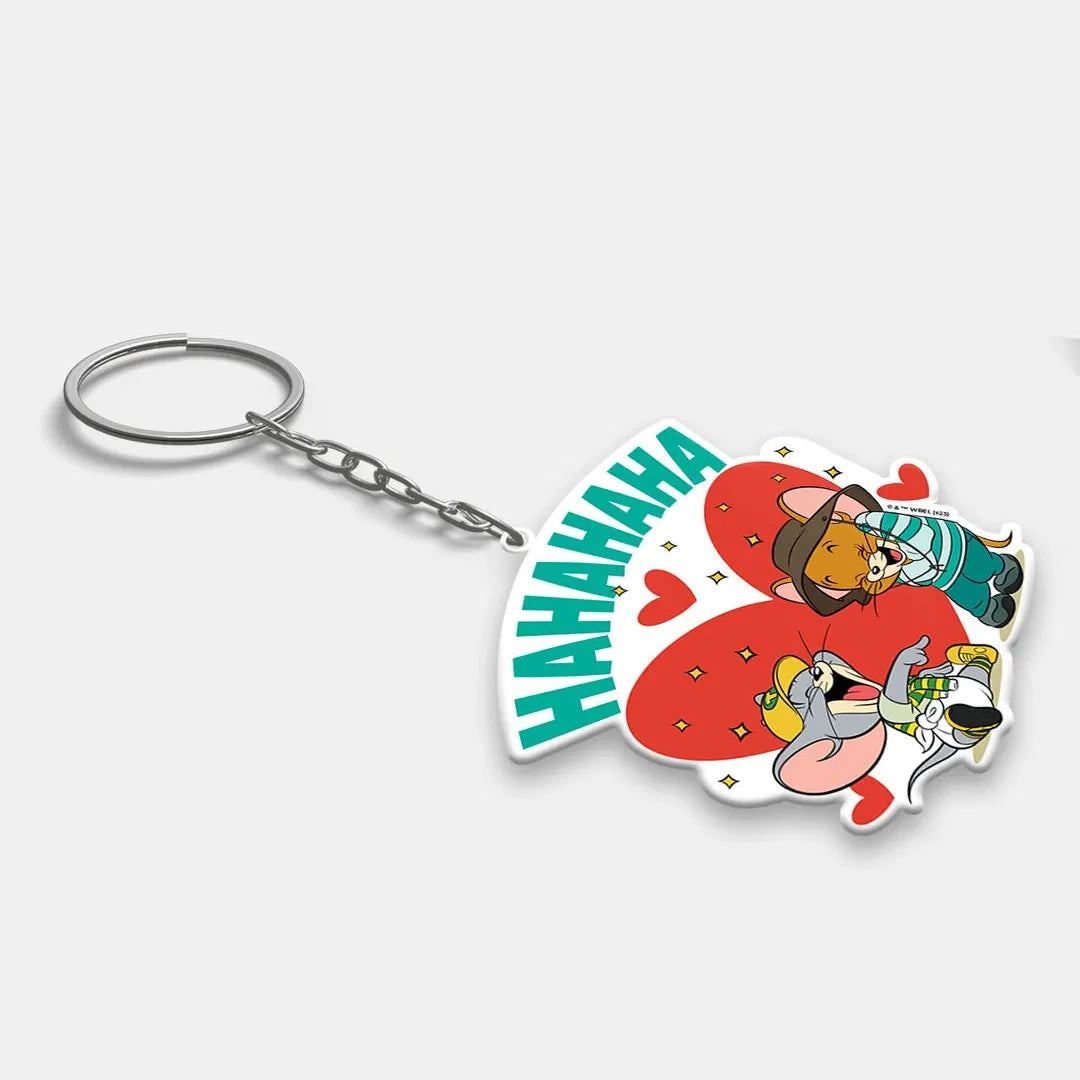 Tom And Jerry Chuckle Away Acrylic Keychain