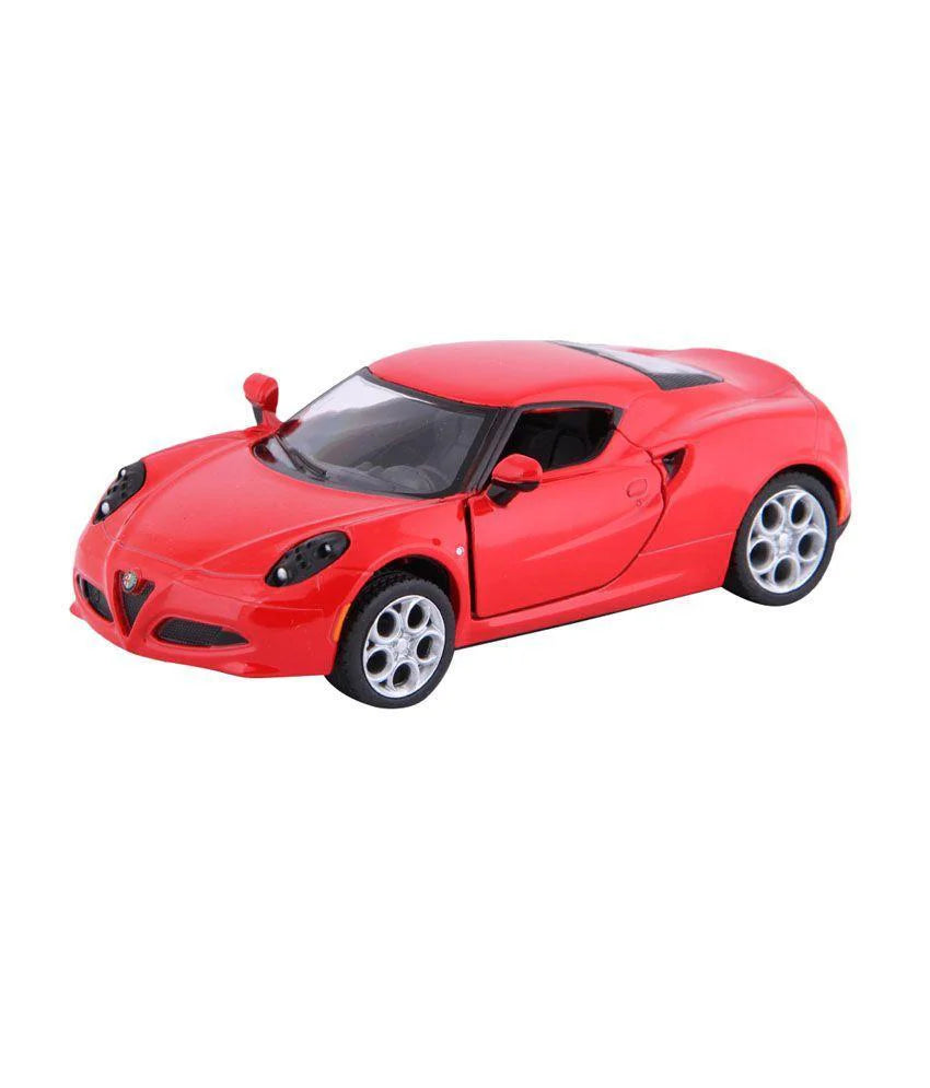 Kinsmart Metal Scale 1 : 32 Diecast Scale Model with Openable Doors and Pull Back Action- 2013 Alfa Romeo 4C
