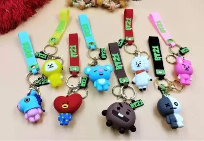 Bts / Bt21 keychains with Bagcharm and Strap ( Select From Dropdown Menu) - ThePeppyStore