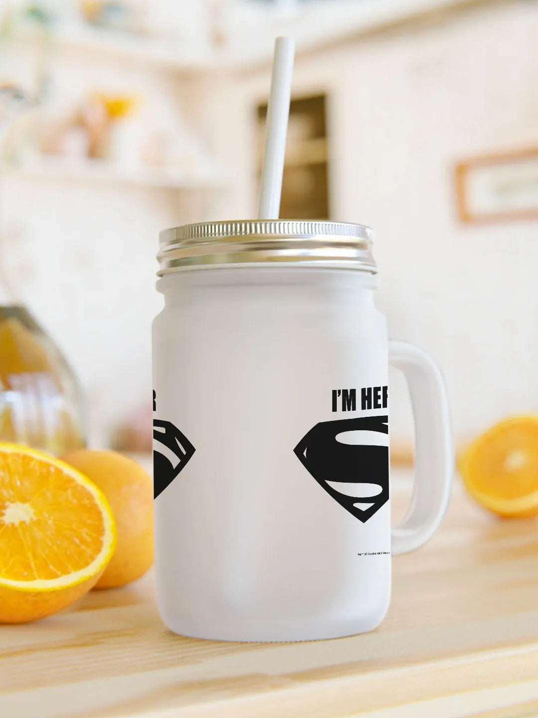 i'm Her Superman Mason Jar