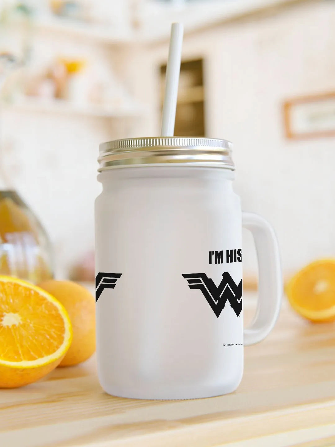 i'm His Wonder Woman Mason Jar