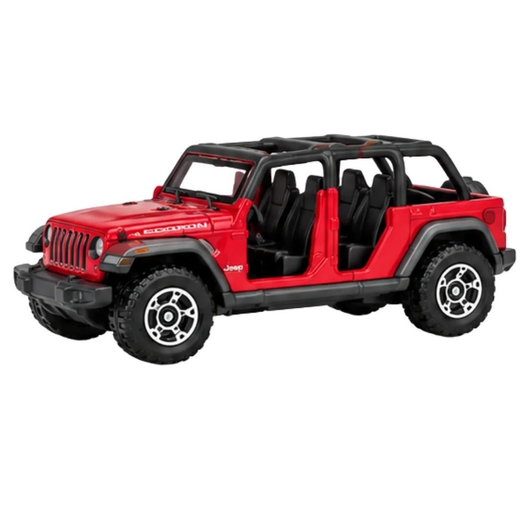 Matchbox MBX Adventure IV red Jeep Wrangler close-up