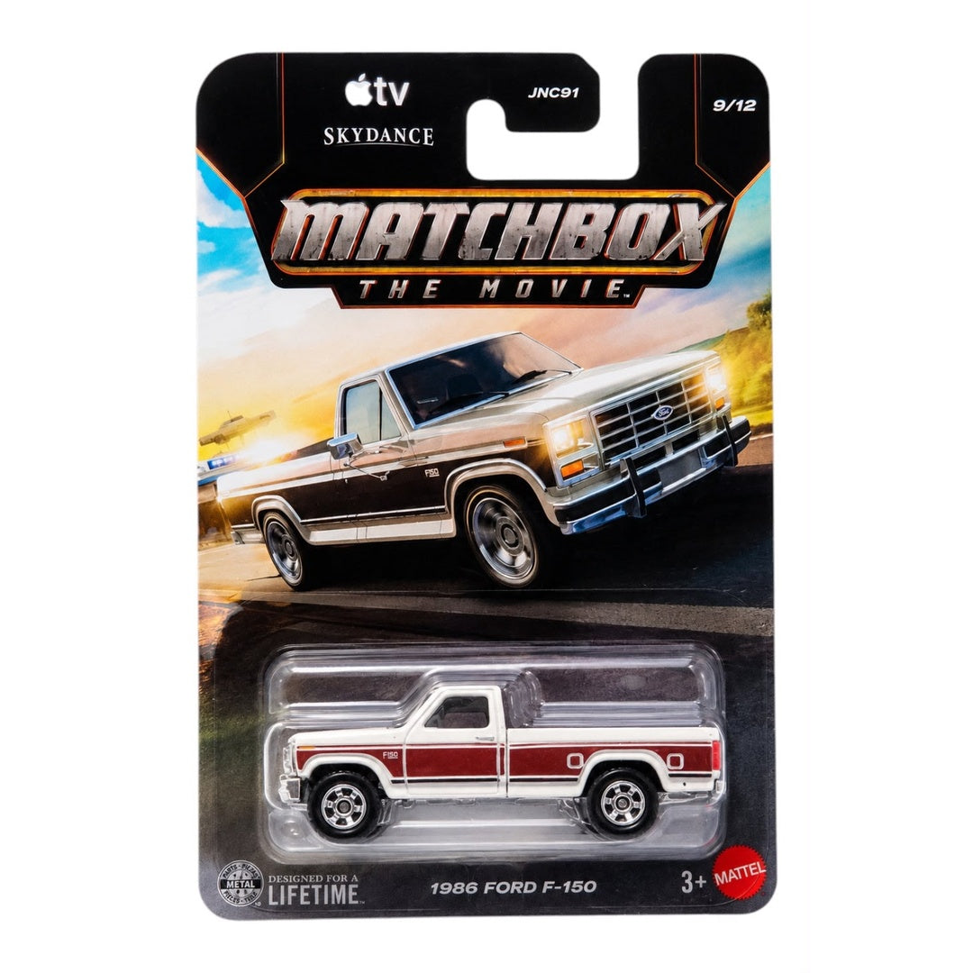 Matchbox The Movie 1986 Ford F-150 1:64 diecast model car card 9/12 - blister packaging