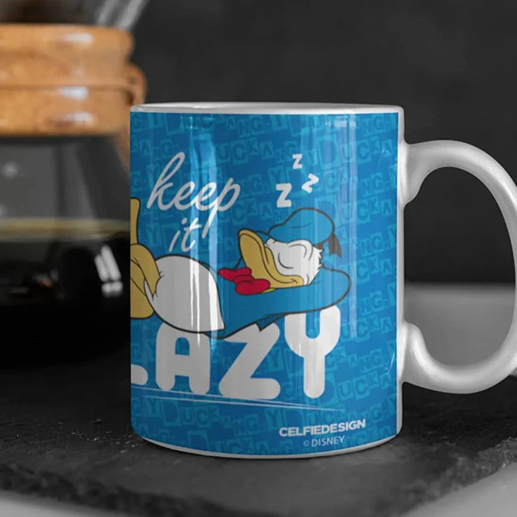 Donald Keeping It Lazy - White Ceramic Coffee Mug