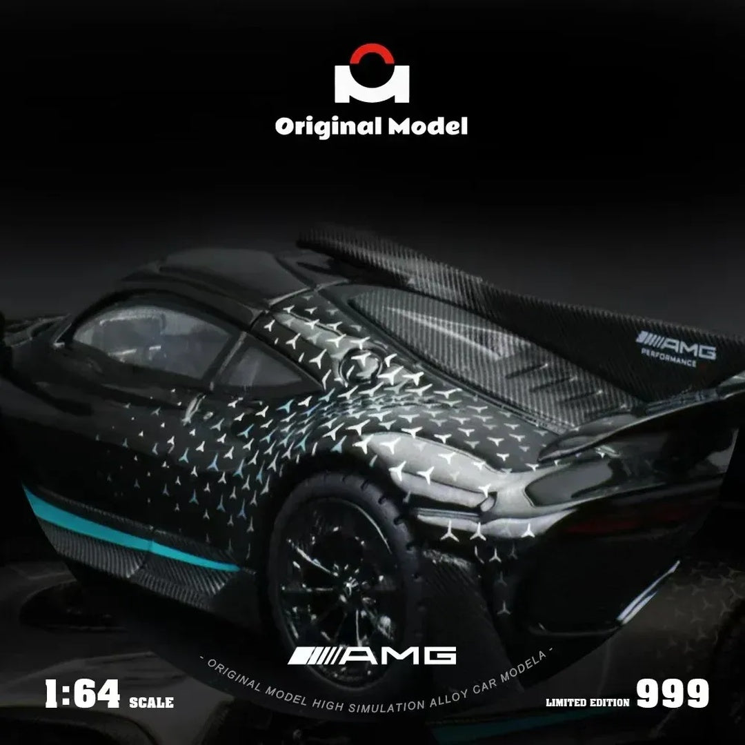 Mercedes-AMG ONE Black Original Model 1:64 Scale Diecast Model Car with Display Case Limited Edition