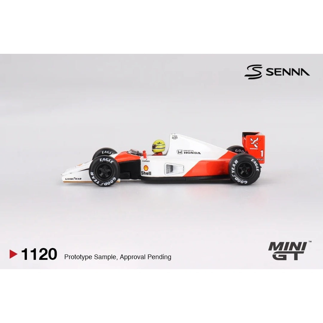 MINI GT #1120 McLaren MP4/6 #1 1991 Japanese Grand Prix Ayrton Senna 1:64 Diecast Model Car