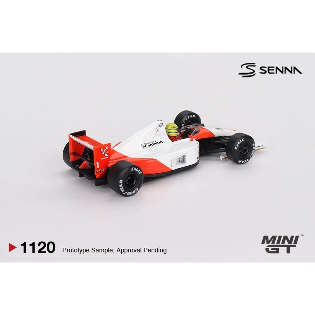 MINI GT #1120 McLaren MP4/6 #1 1991 Japanese Grand Prix Ayrton Senna 1:64 Diecast Model Car