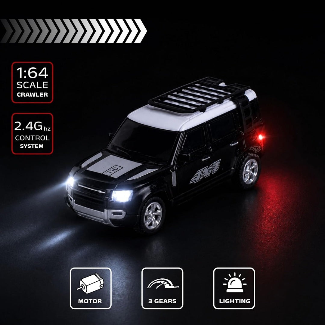 Mini RC Car Land Rover Defender alloy model car dimensions 8cm x 3.5cm x 3cm