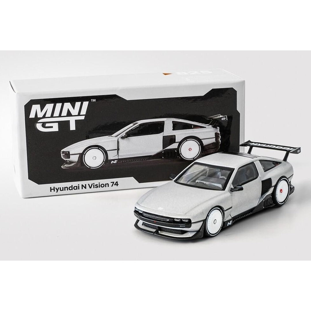 MINI GT Hyundai N Vision 74 Silver with display box packaging