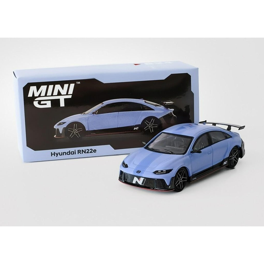 MINI GT Hyundai RN22e VP1 Light Blue with display box packaging