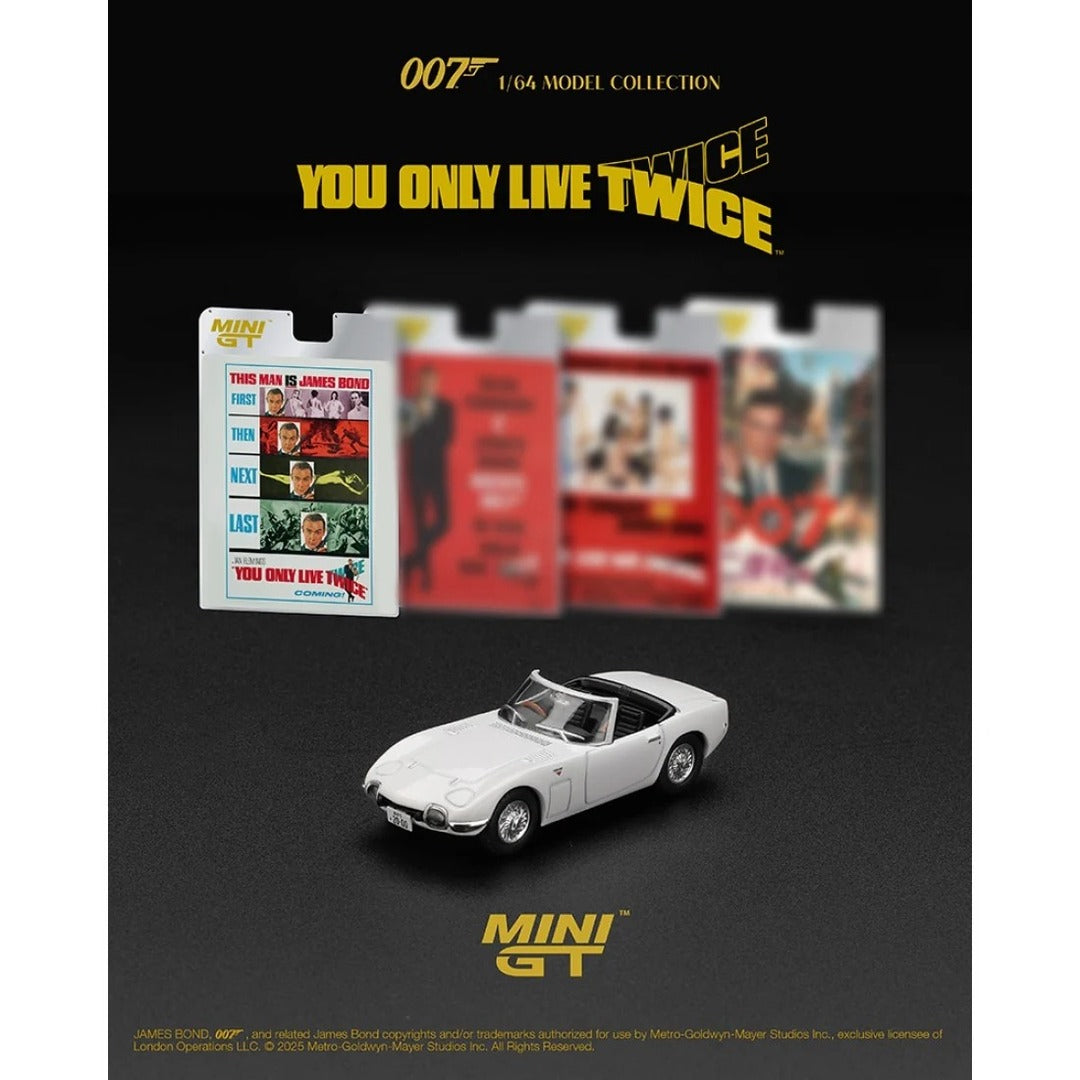 Mini GT Toyota 2000GT Roadster James Bond 007 1/64 Model Collection promo image