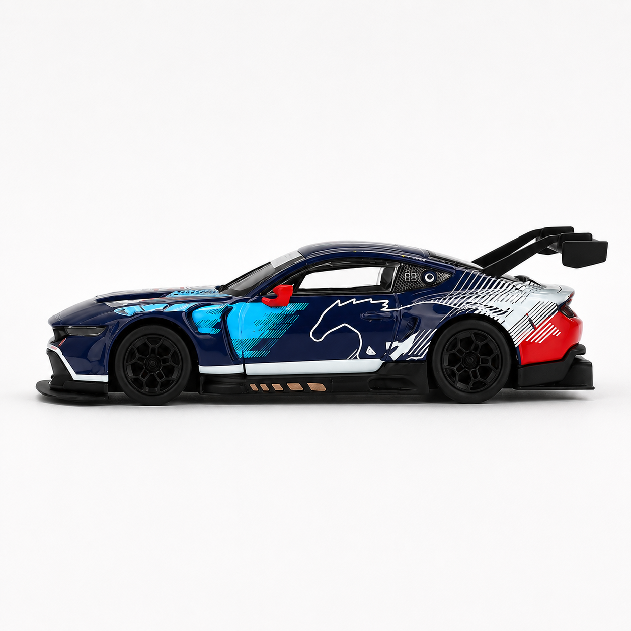 Ford Mustang GT3 #64 Ford Multimatic Motorsports 2024 IMSA Daytona 24 Hrs MINI GT #898 1:64 Scale Diecast Model Car