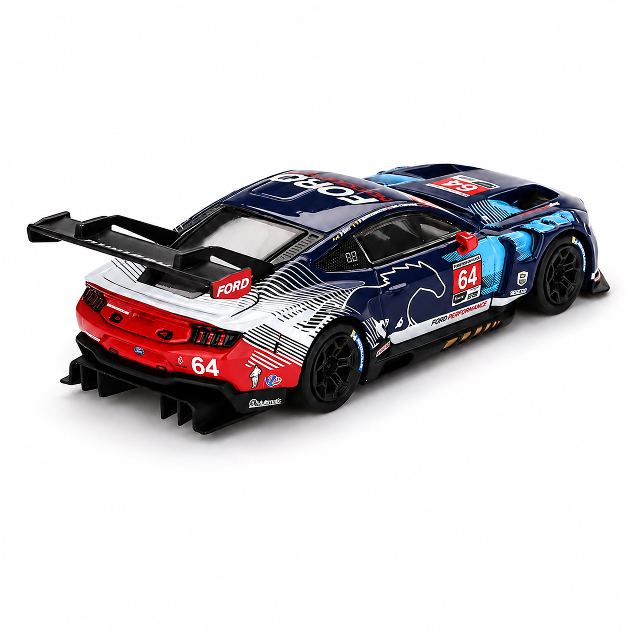 Ford Mustang GT3 #64 Ford Multimatic Motorsports 2024 IMSA Daytona 24 Hrs MINI GT #898 1:64 Scale Diecast Model Car