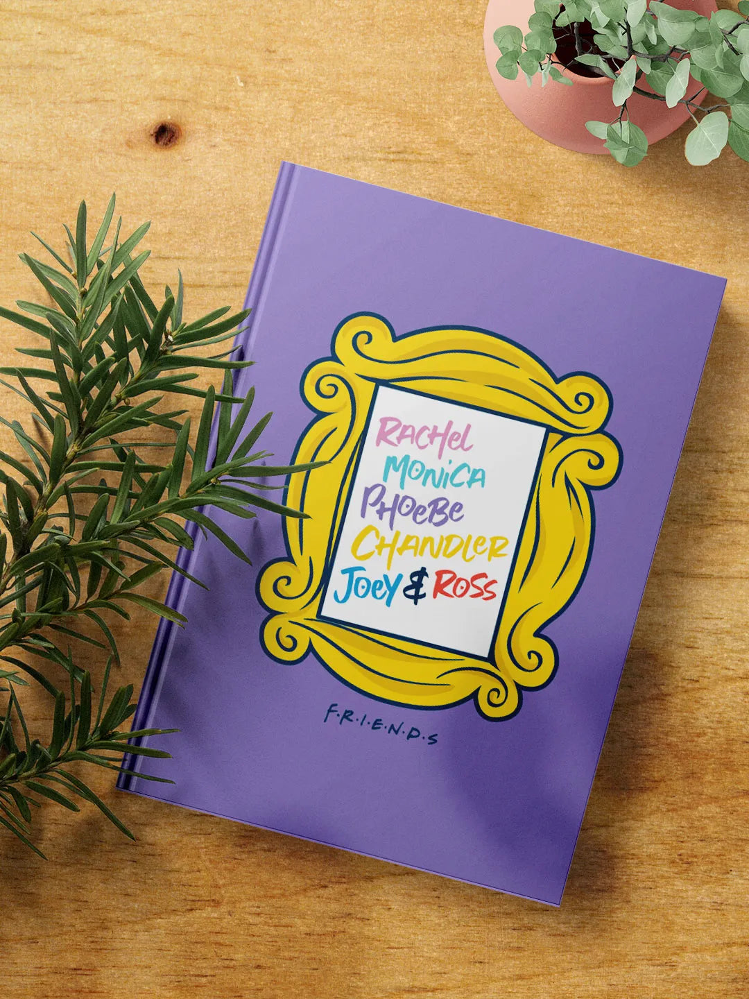 Friends All Characters Purple Door Frame Hardbound Diary