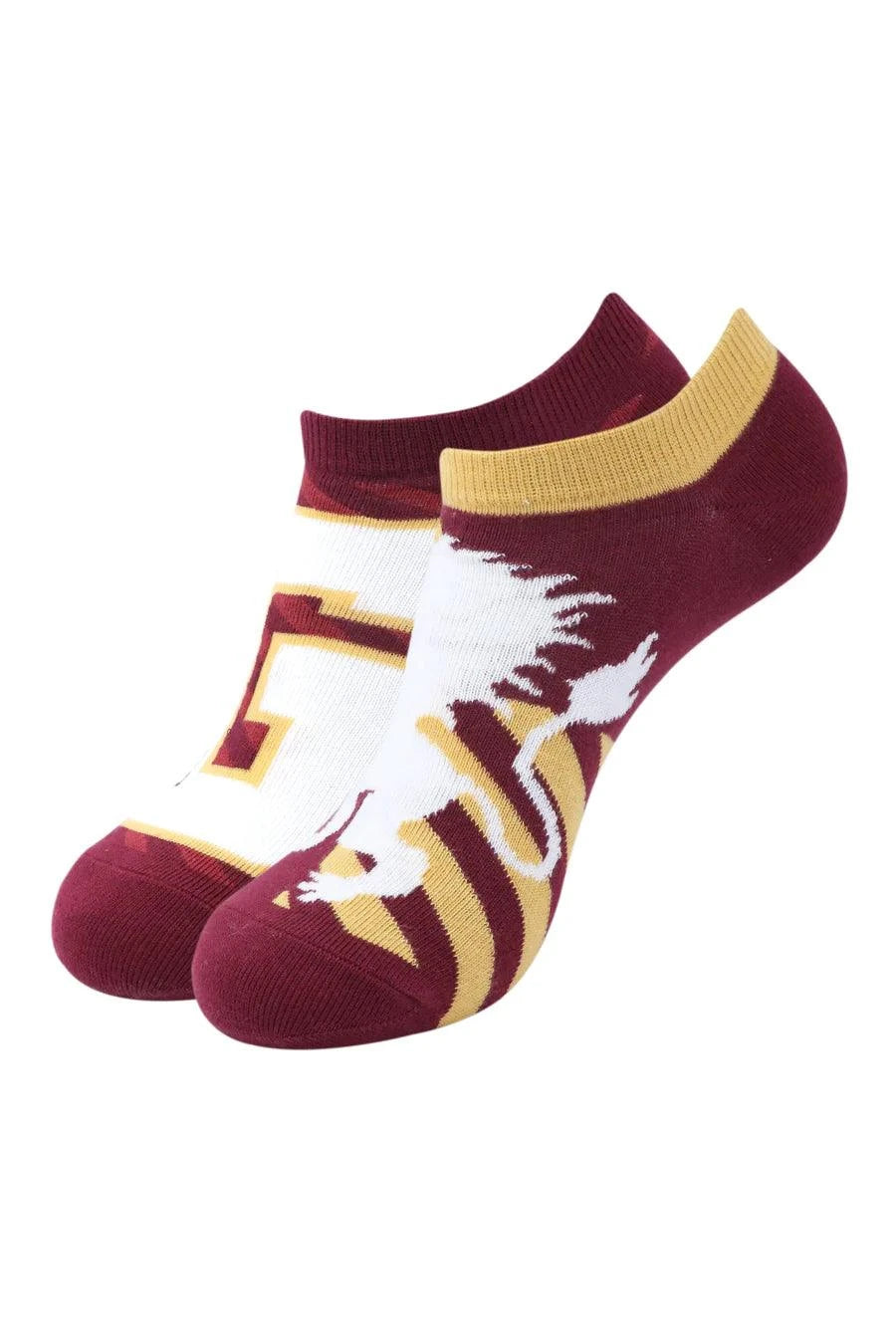 Harry Potter Gryffindor Crest & Logo Lowcut Socks For Women (Pack Of 2 Pairs /1U) Maroon - ThePeppyStore