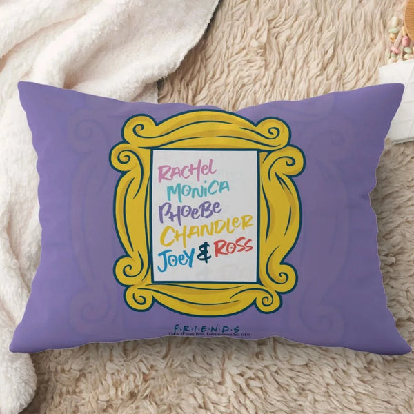 Friends All Character Purple Door Frame Rectangle Pillow