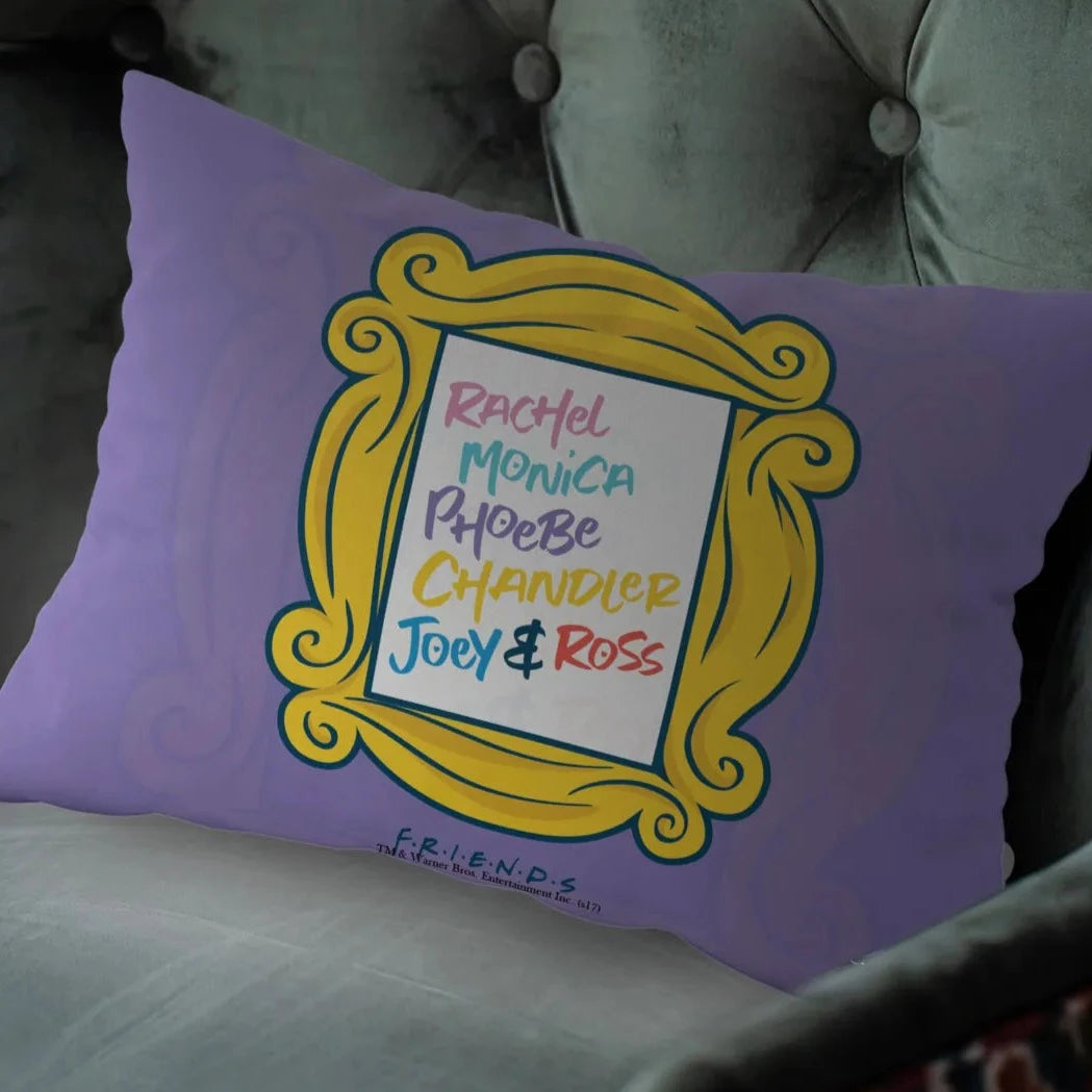 Friends All Character Purple Door Frame Rectangle Pillow