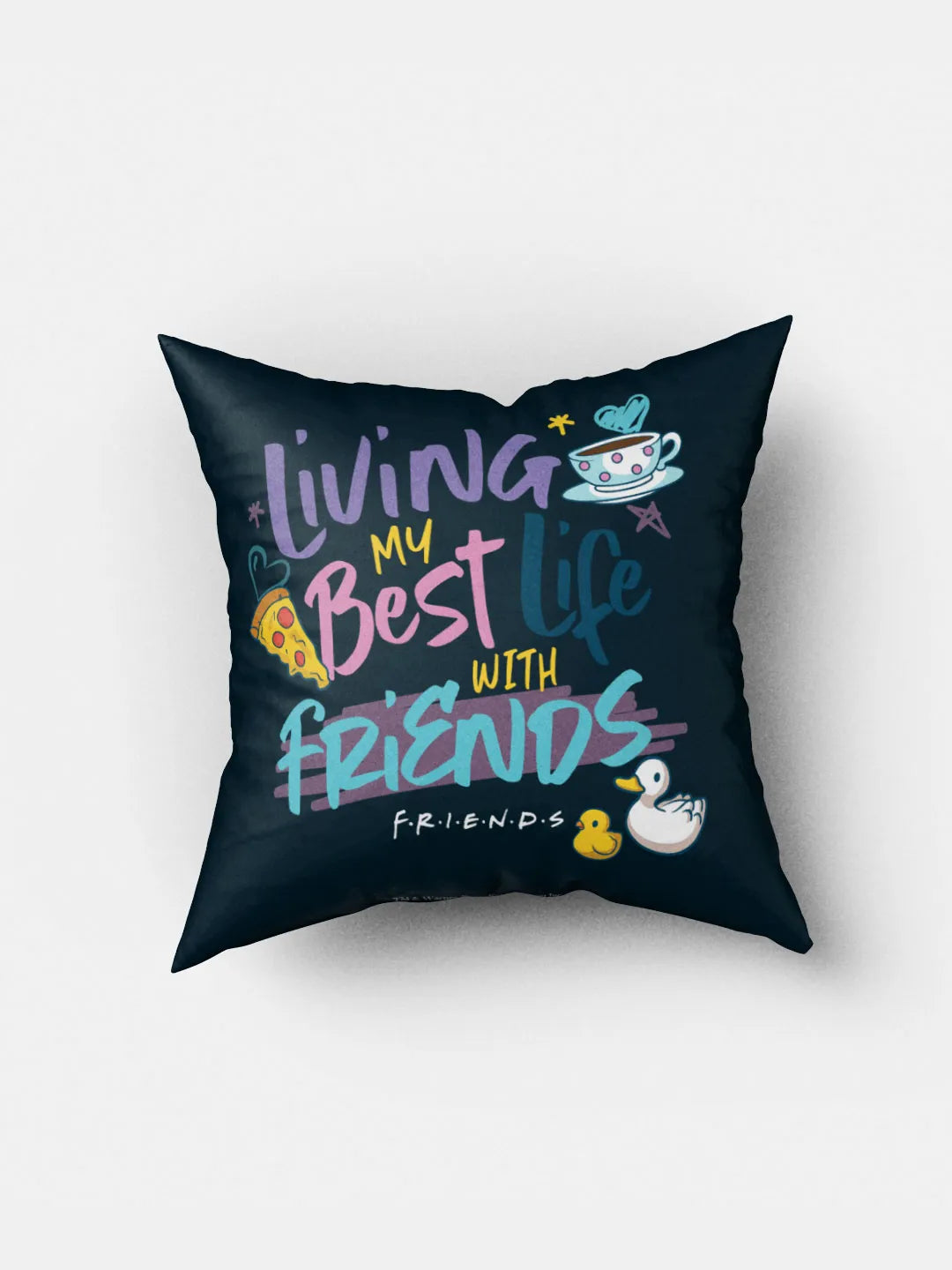 Living Best Life With Friends Square Pillow