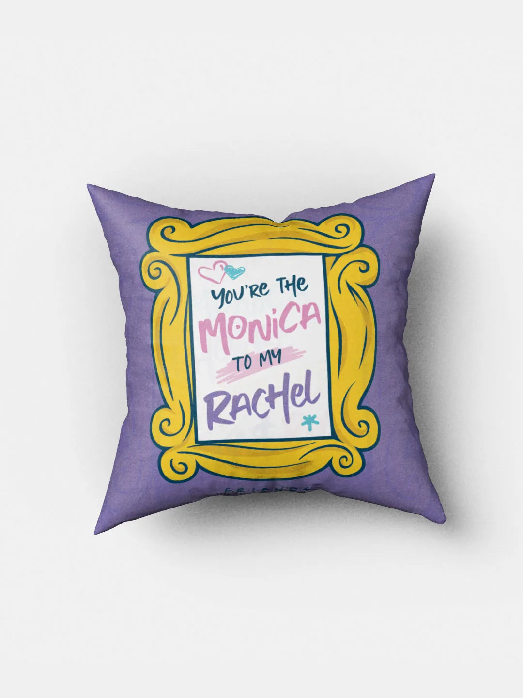 Friends All Character Purple Door Frame Square Pillow