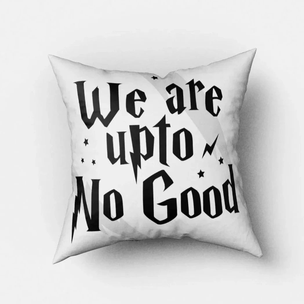 Harry Potter We're Upto No Good Square Pillow - ThePeppyStore