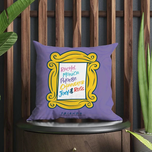 Friends All Character Purple Door Frame Square Pillow