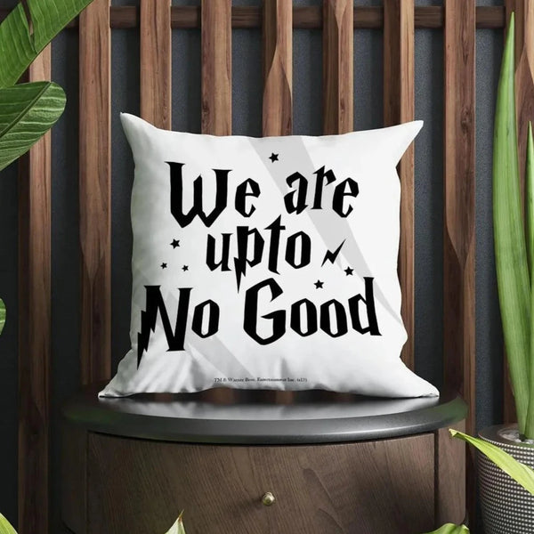 Harry Potter We're Upto No Good Square Pillow - ThePeppyStore