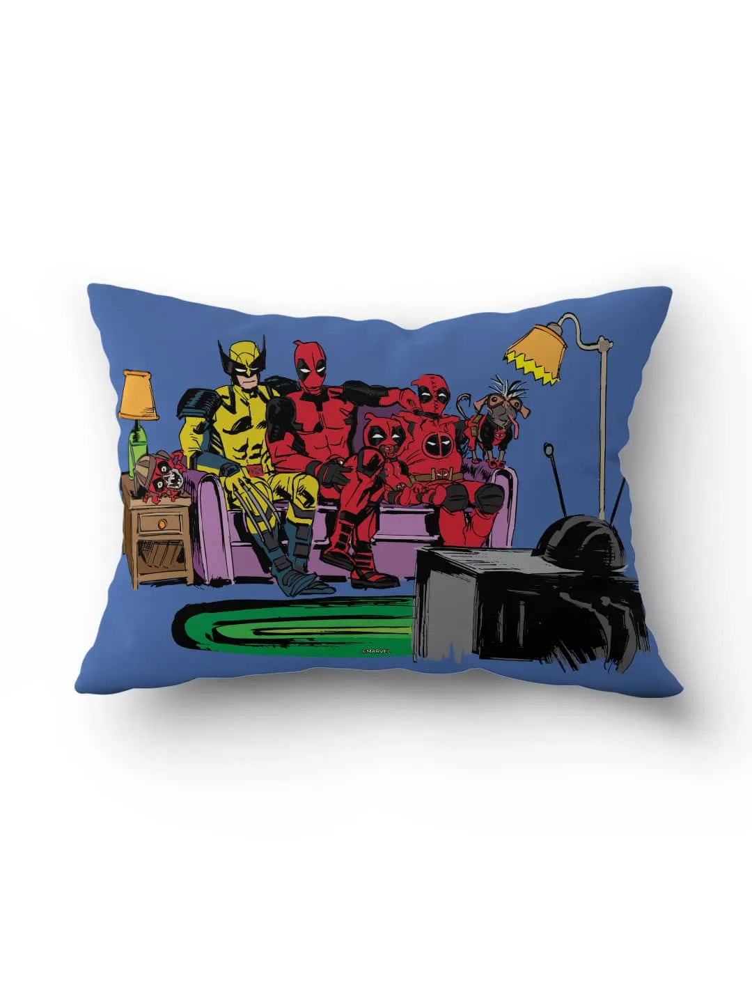 Deadpool And Wolverine Relishing Rectangle Pillow