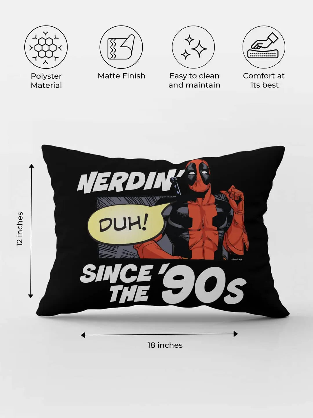 Deadpool Nerdin' Rectangle Pillow