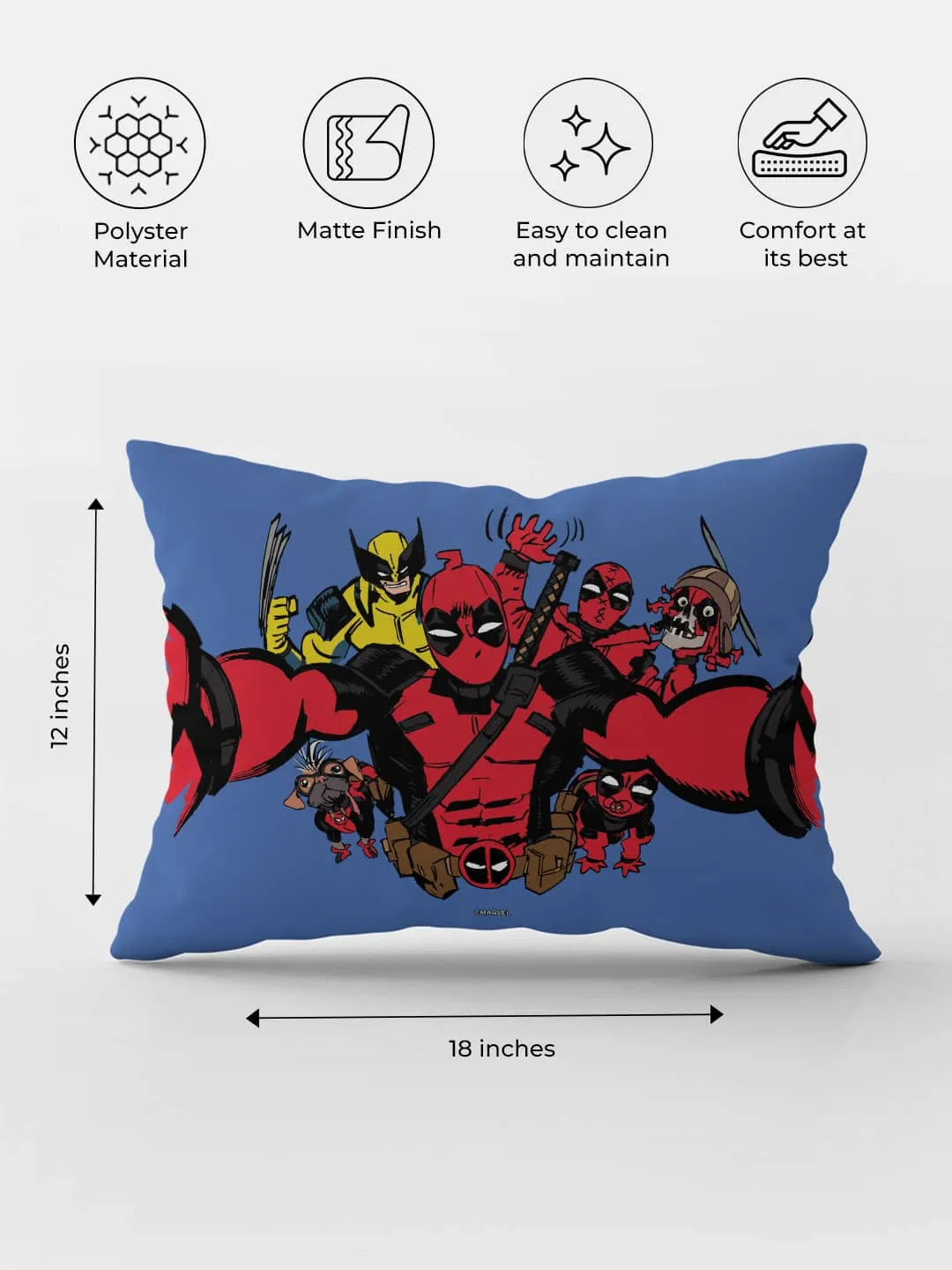 Deadpool Selfie Rectangle Pillow