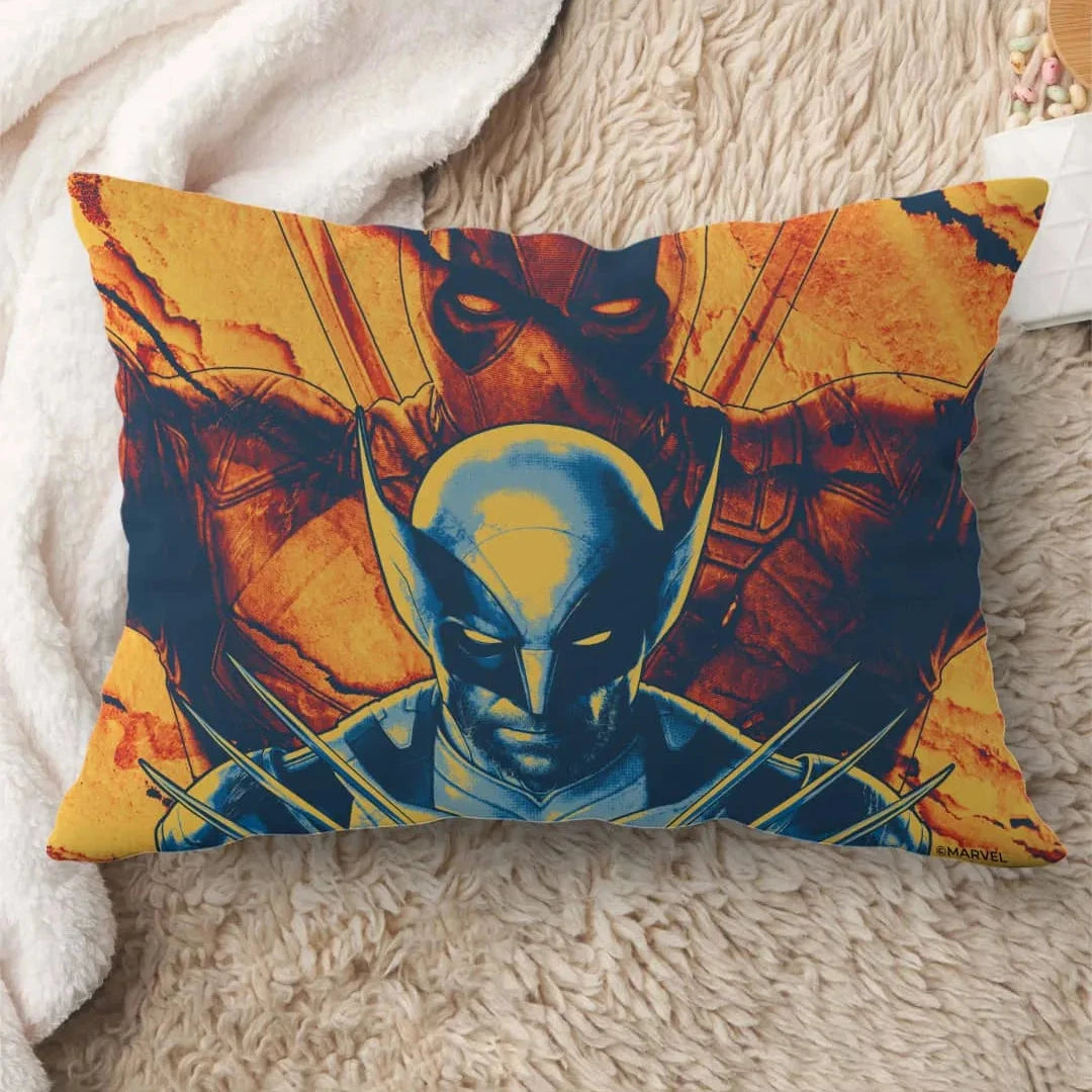 Deadpool Flames Rectangle Pillow