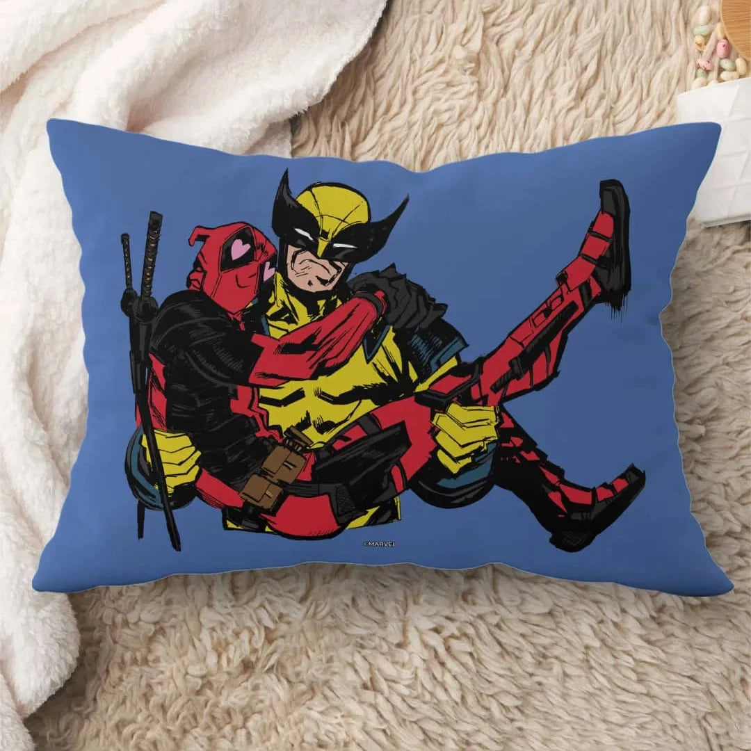 Deadpool And Wolverine Lovers Rectangle Pillow