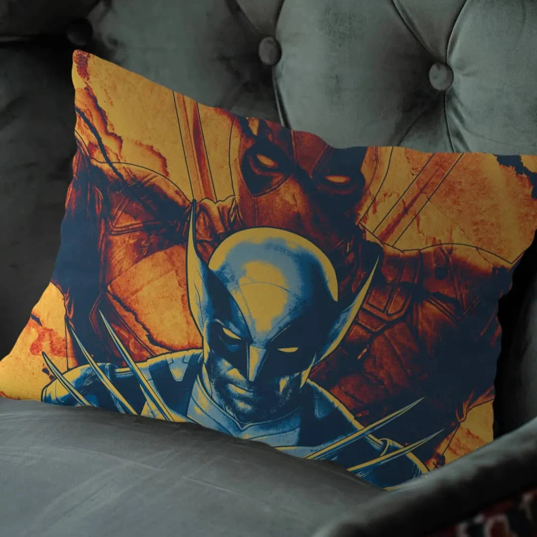 Deadpool Flames Rectangle Pillow