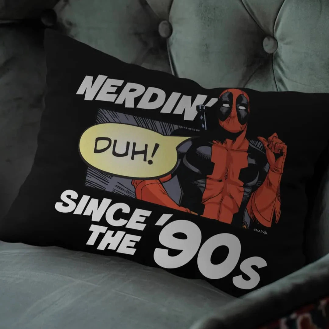 Deadpool Nerdin' Rectangle Pillow