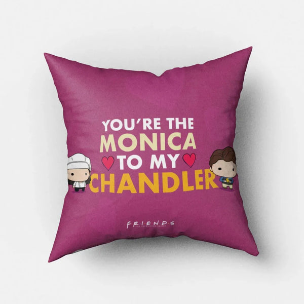 Friends Monica To Chandler Square Pillow